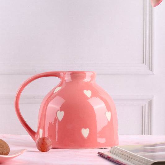 Beating Heart Pink Jug Vase