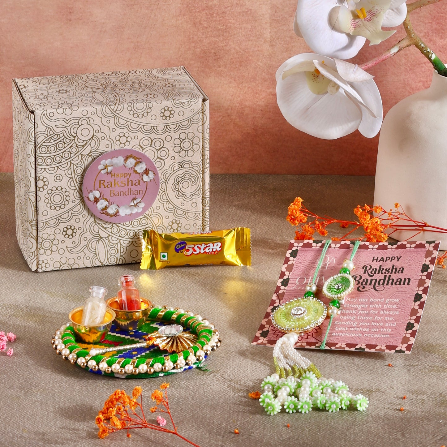 Mini Rakhi Gift Hamper - Sibling Affection for Bhaiya Bhabhi
