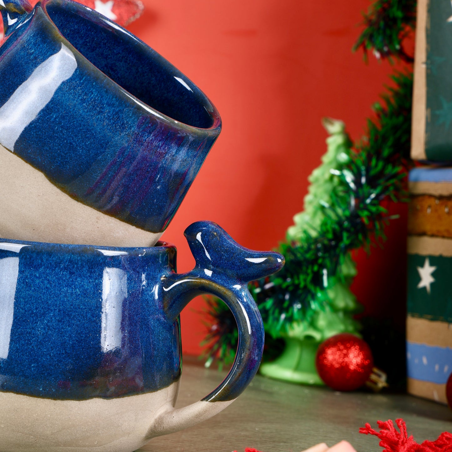 Blue Terra Bird Mugs - Pack of 2