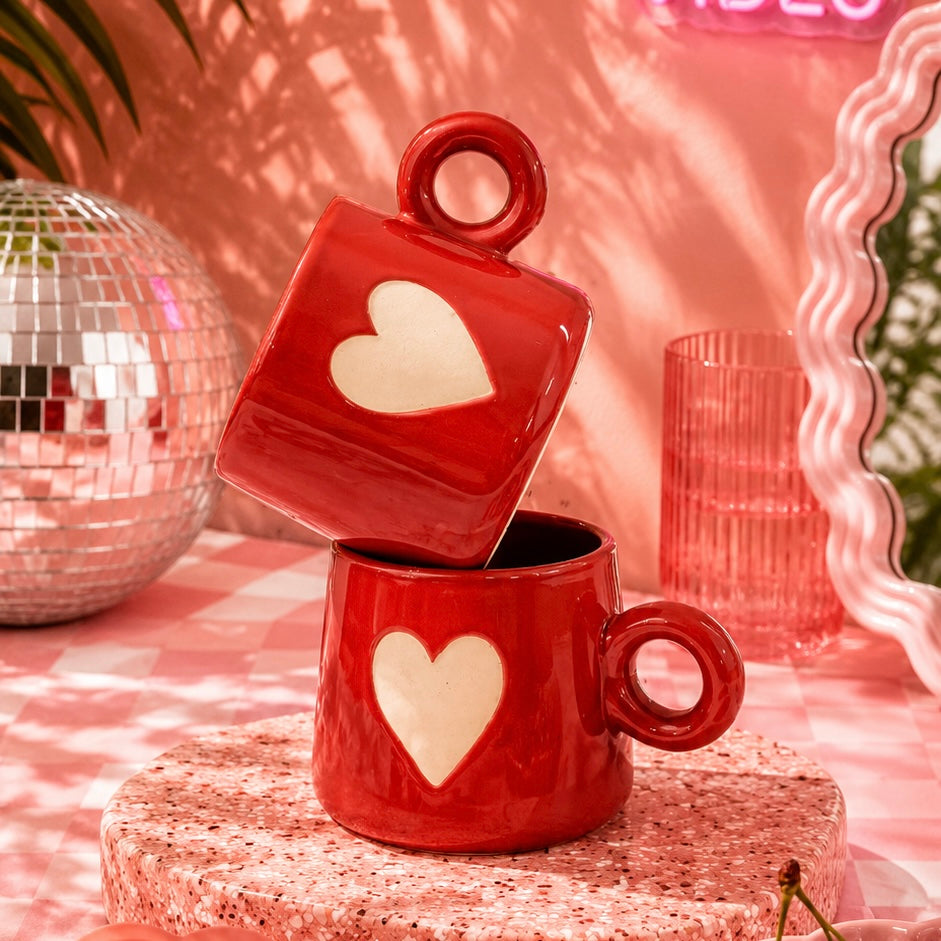 Red Heart is Full Mug - Pack of two