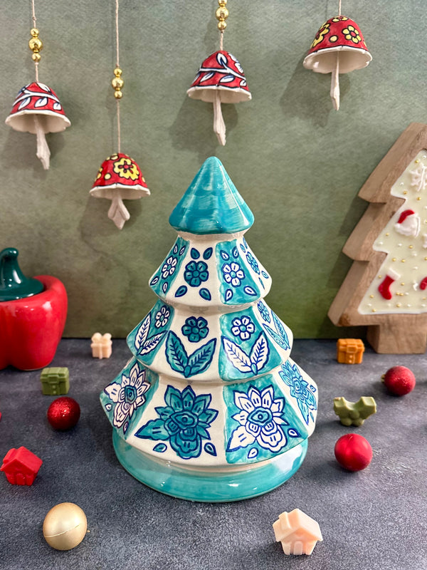 Snowflake Blossom Ceramic Christmas Tree