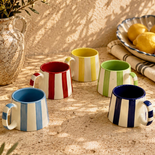 The Zen Stripe Mug Set of 5