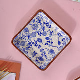 Indigo Phool Bagh Square Plates