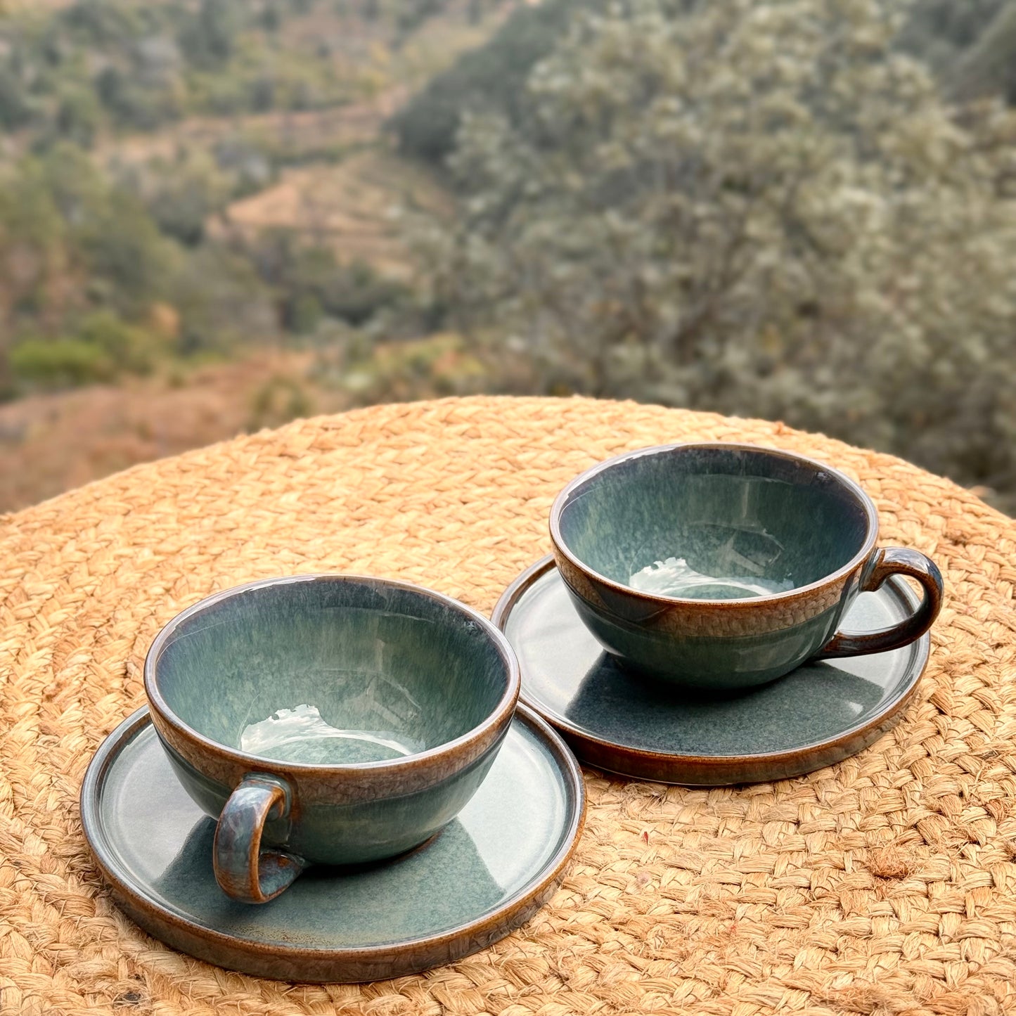 Hazel Wide Cappuccino Cup and Saucer