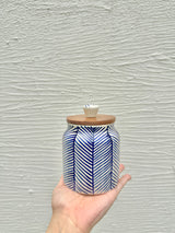 Chevron Handpainted Airtight Ceramic Jars