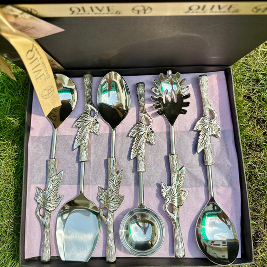 Whispers of Willow Serving Spoon Set of 6 pieces