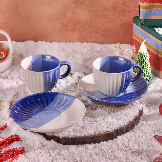 Malibu Garden Tea Party Cup and Saucer Set - 2 cups and 2 saucers