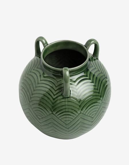 Rumana Green Sculptural Vase or Planter Large