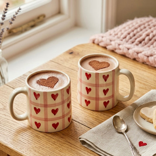 Checkmate Heart Mug - Set of 2