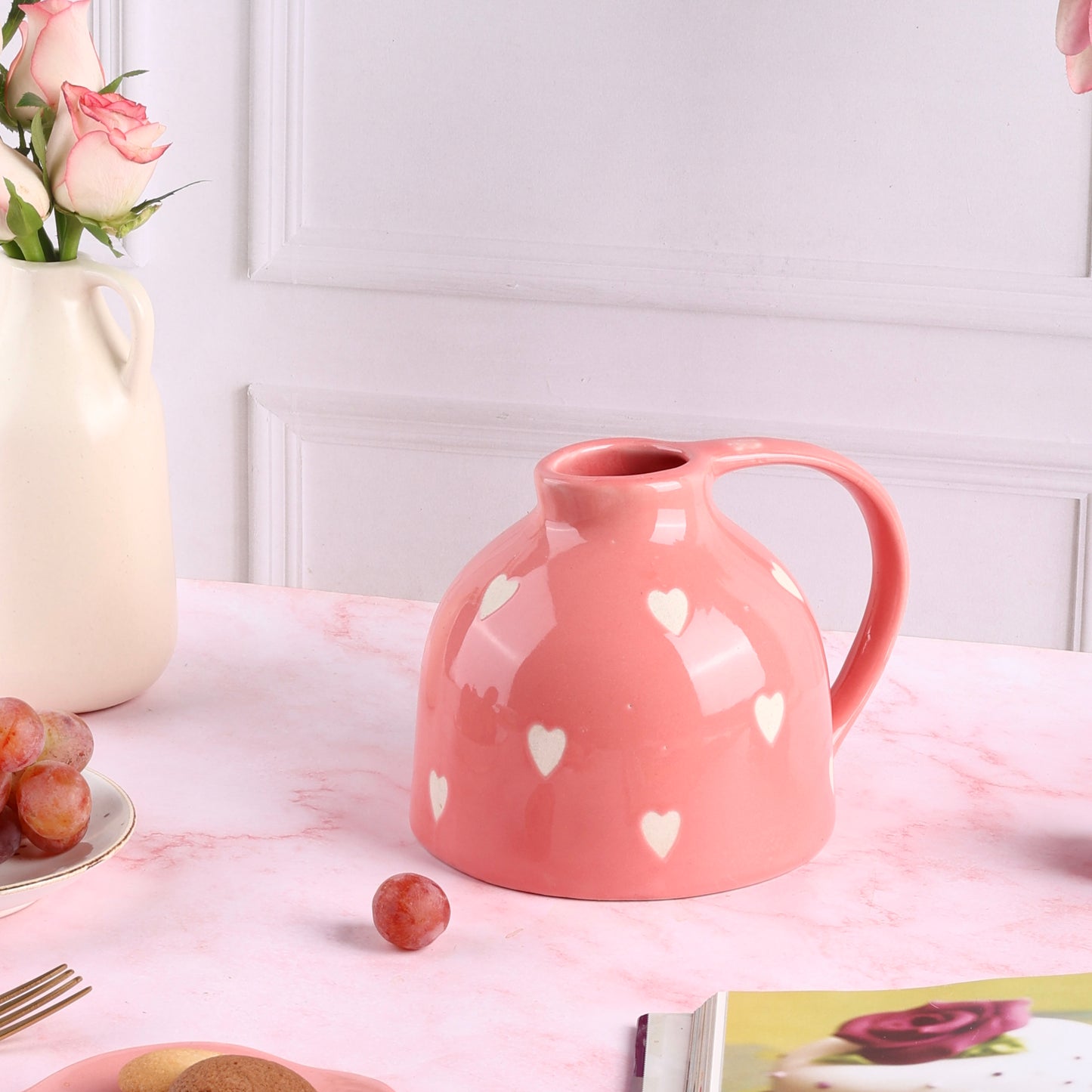 Beating Heart Pink Jug Vase
