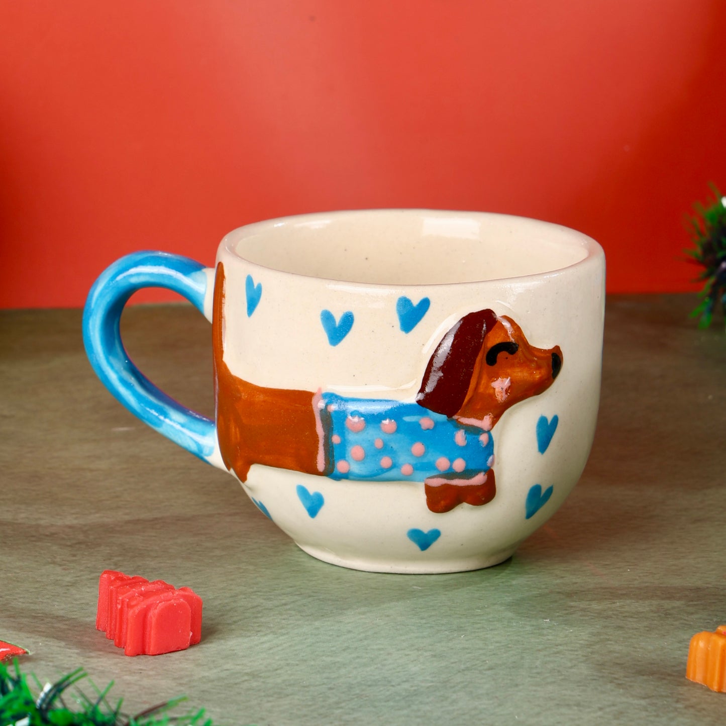Doggo Sweater Heart Mugs - Set of 2