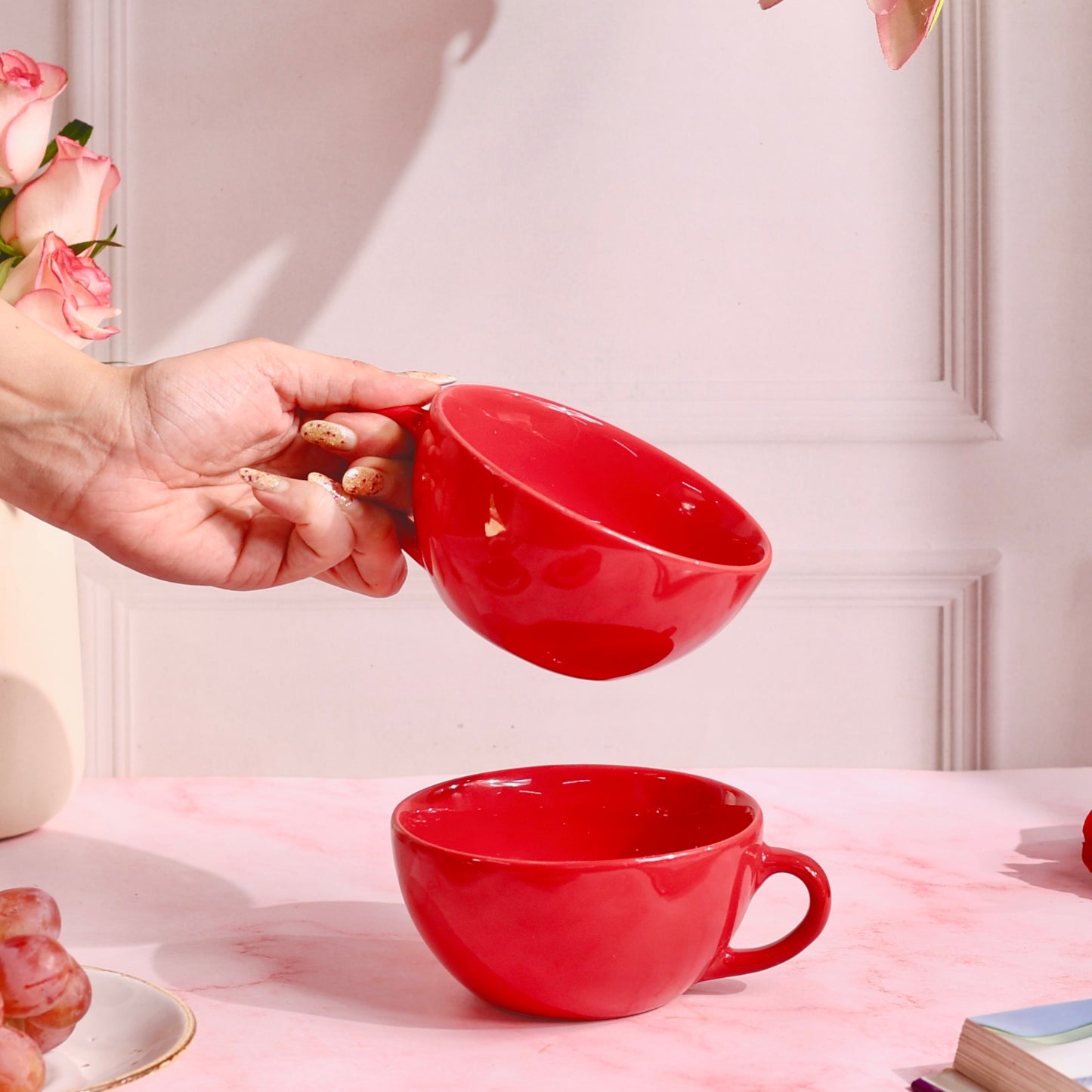 Red Chic Gigi Wide Cappuccino Mug