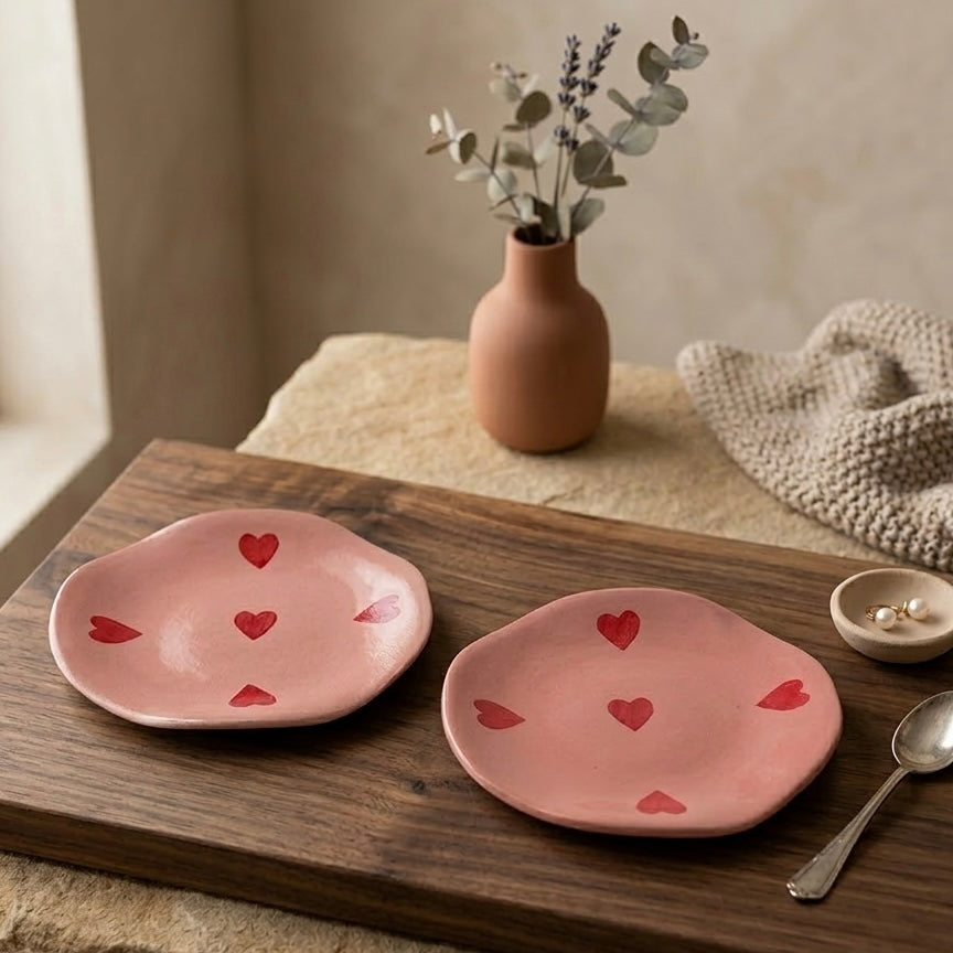 Crush Heart Tapas, Tea or Dessert Plate - Set of 2