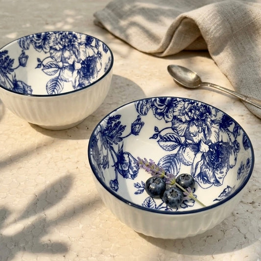 Vintage Garden Soup or Snack Bowl - Pack of 2