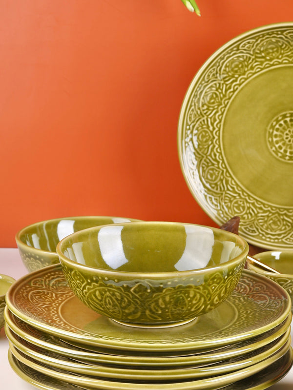 Green Renee Studio Pottery Serving Bowl Medium