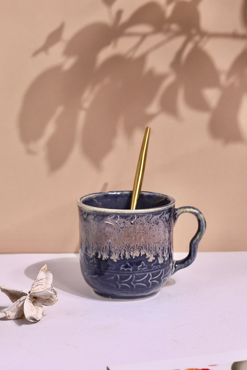 Trellis Small Embossed Studio Pottery Mug Collection