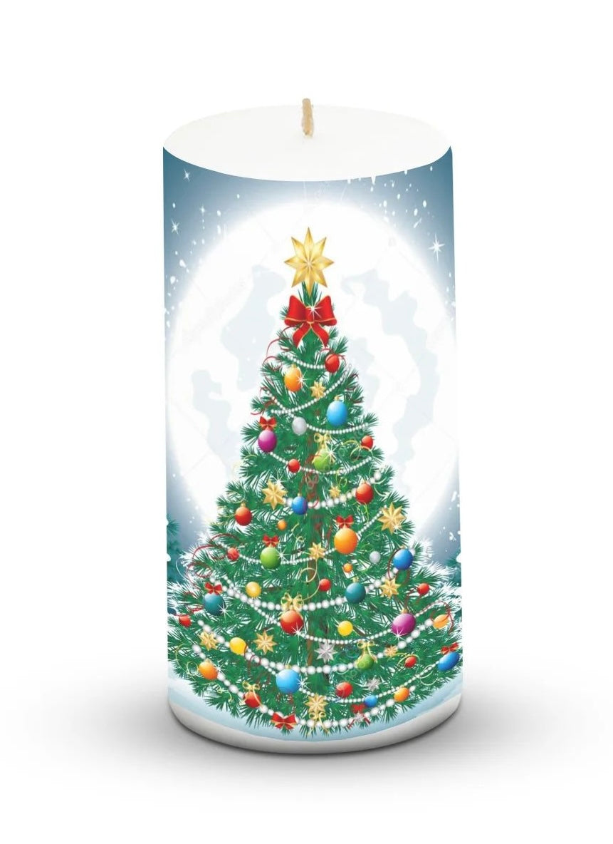 Christmas Glow Pillar Candle