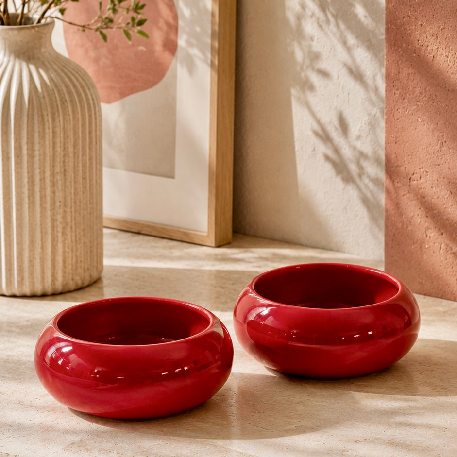 Red Gigi Curvy Snack Bowls - Pack of one