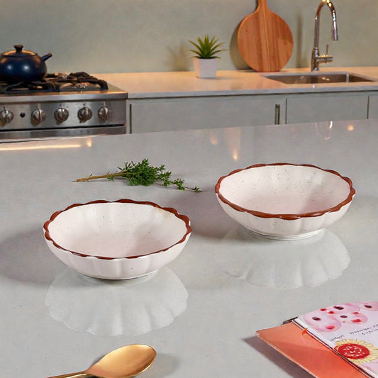 Nira Scalloped Mini Tapas Bowls - Set of 2