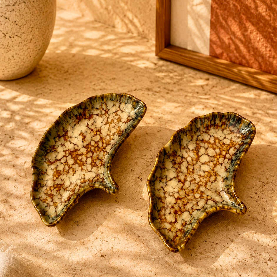 Hazel Studio Pottery Fan Leaf Platter