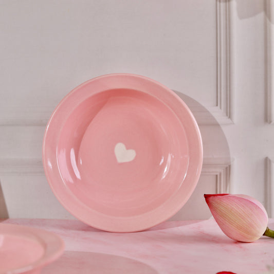 Pink Beating Heart Pasta Plate