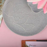 Grey Wisteria Embossed XL Leaf Platter