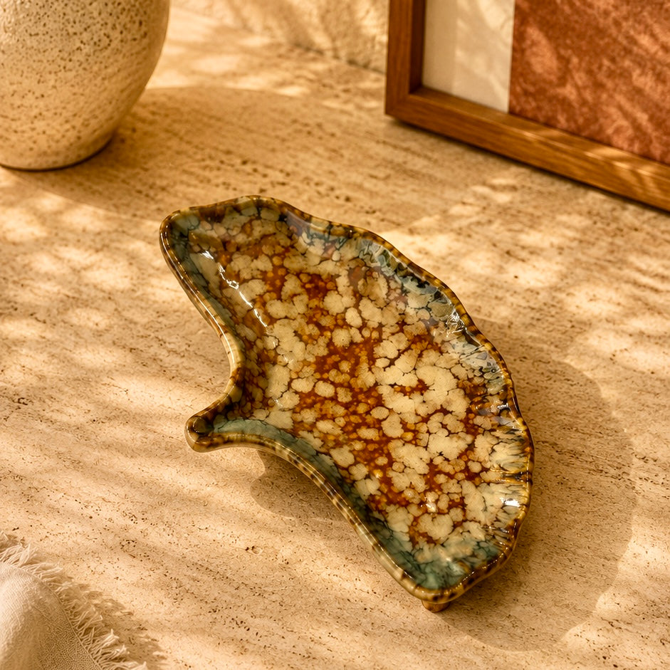Hazel Studio Pottery Fan Leaf Platter