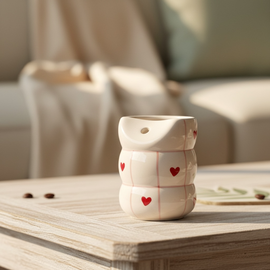 Beating Heart Ceramic Sipper