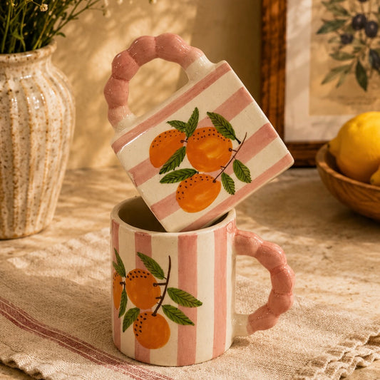 Citrus Stripes Positano Mug - Pack of two