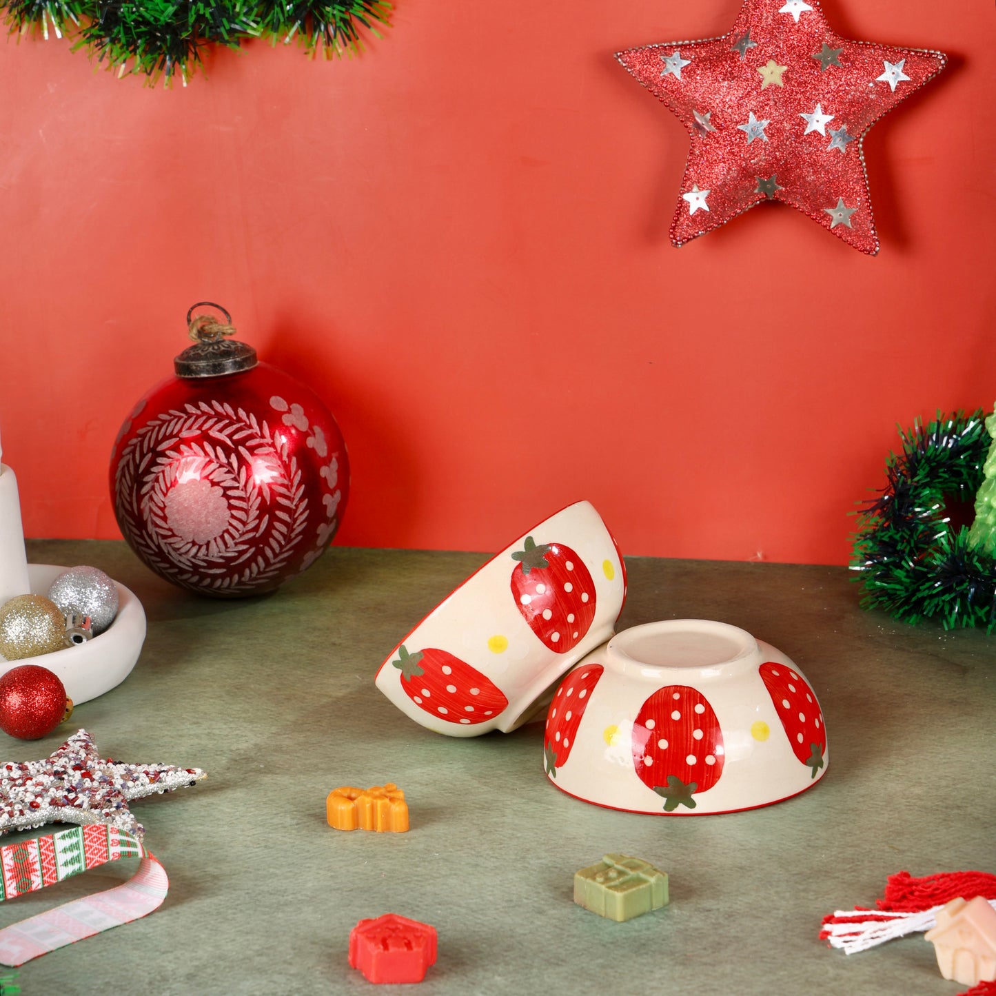 Strawberry portion bowl - Set of 2