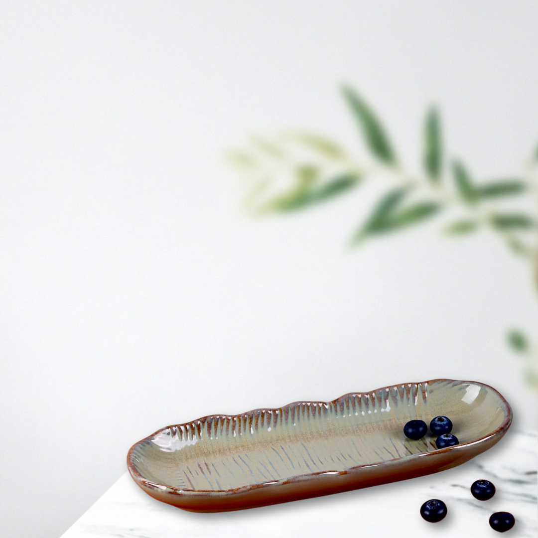 Earthy Ritual Studio Pottery Boat Platter