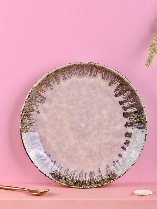 Pastel Pink Studio Pottery Dinner Plate