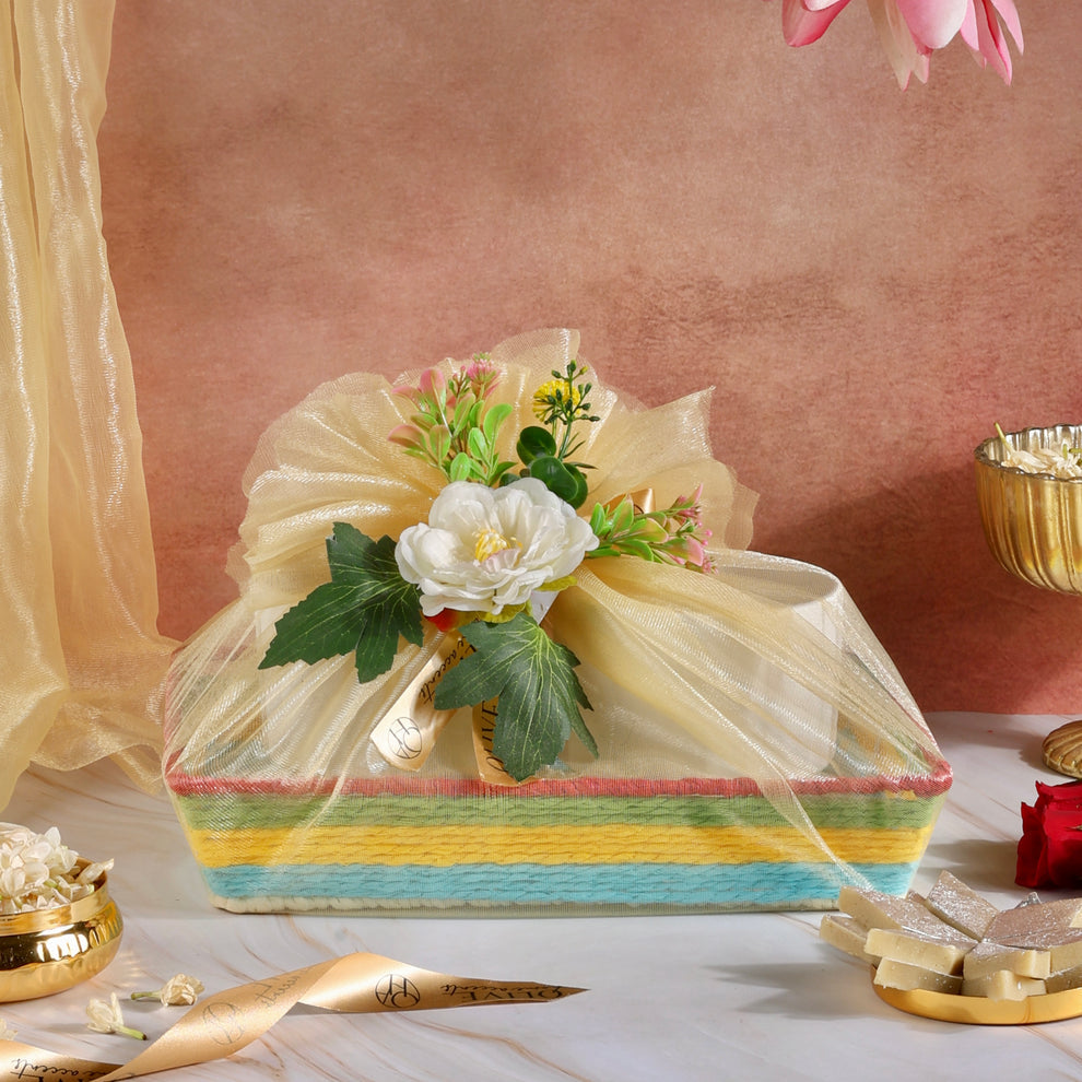 Blue Festive Stripes Diwali Hamper