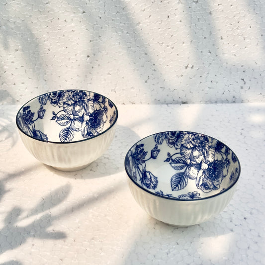 Vintage Garden Soup or Snack Bowl - Pack of 2