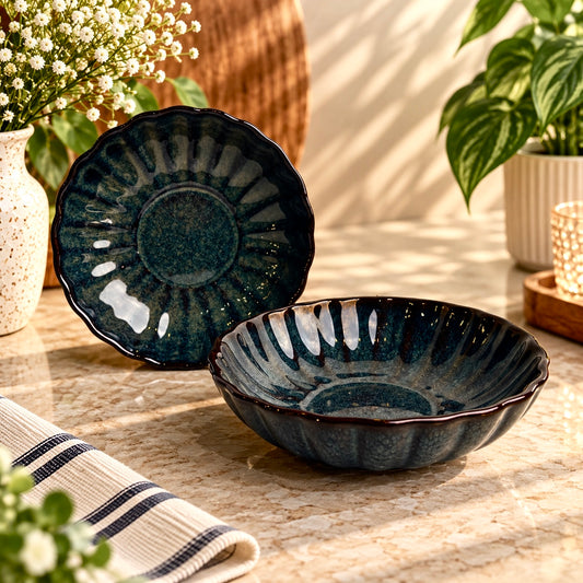 Garaj Scalloped Shallow Bowls