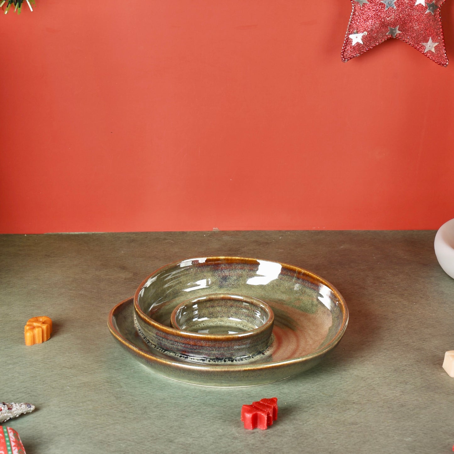 Mayara Studio Pottery Chip and Dip Platter