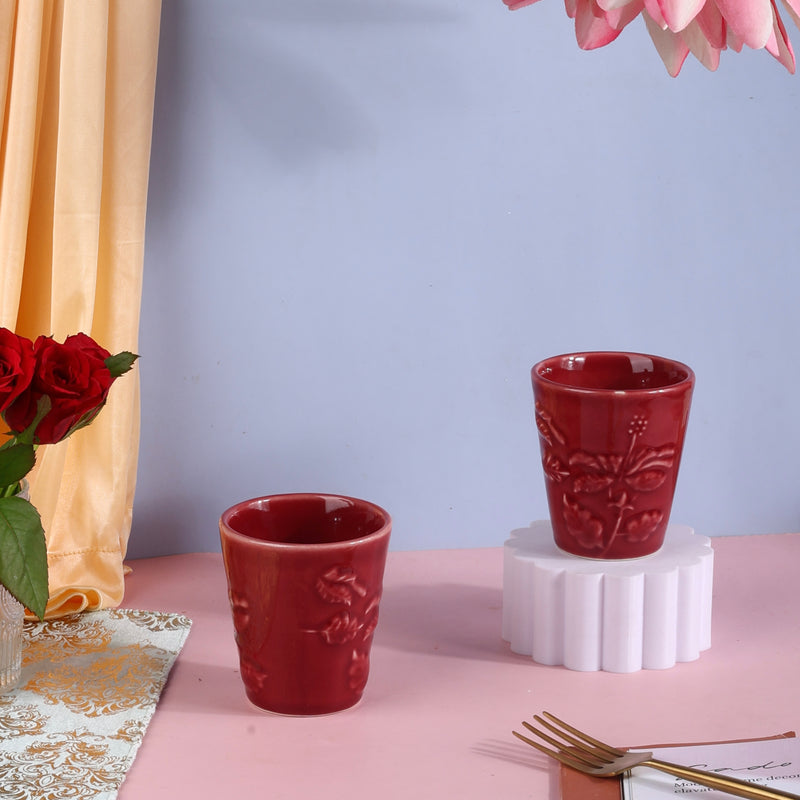 Hibiscus Floral Jug & Glasses