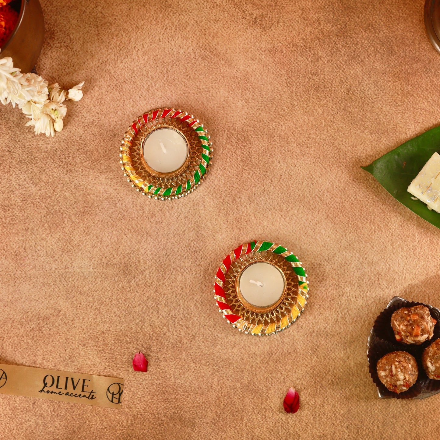 Rang Jyoti T light holders (Set of 6)