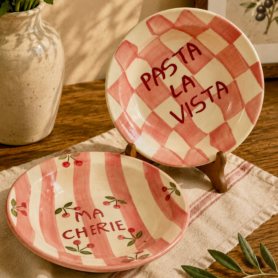 Ma Cherie and Pasta La Vista Pasta Plates - Pack of two