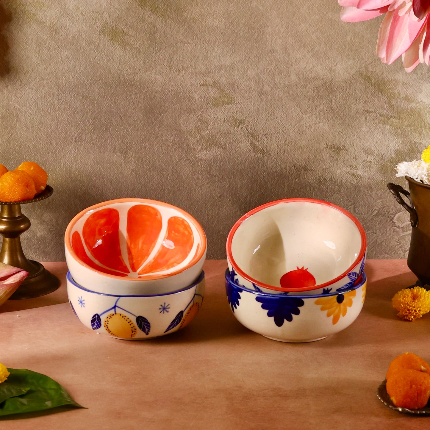 Fruity and Floral All Purpose Bowl Set of 4