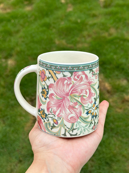 Forest Foliage Printed Stoneware Mug - Set of 2
