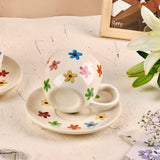 Daisy Handpainted Cup and Saucer