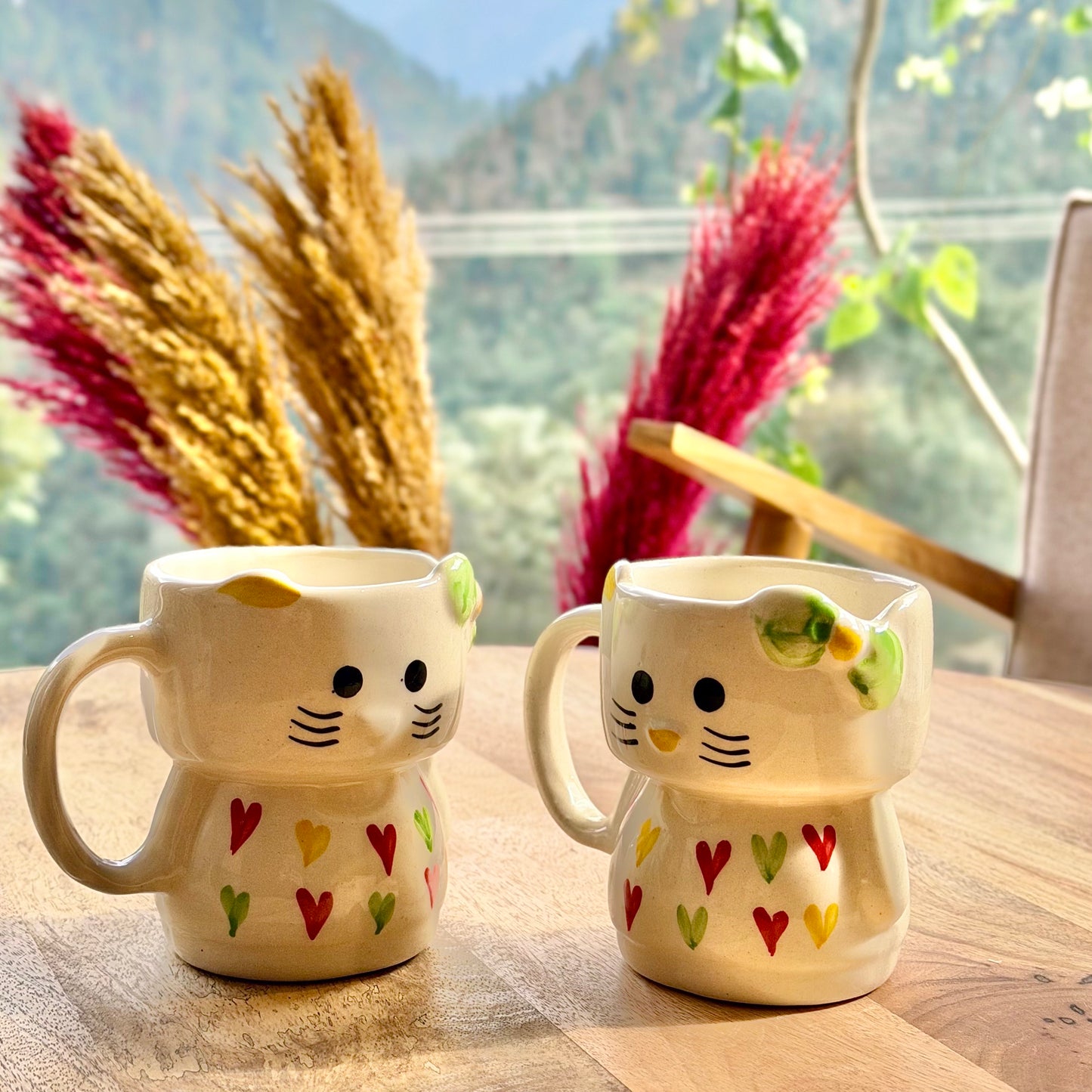 Snuggle Kitty Mugs - Set of 2
