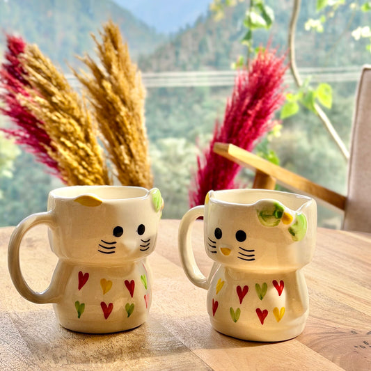 Snuggle Kitty Mugs - Set of 2