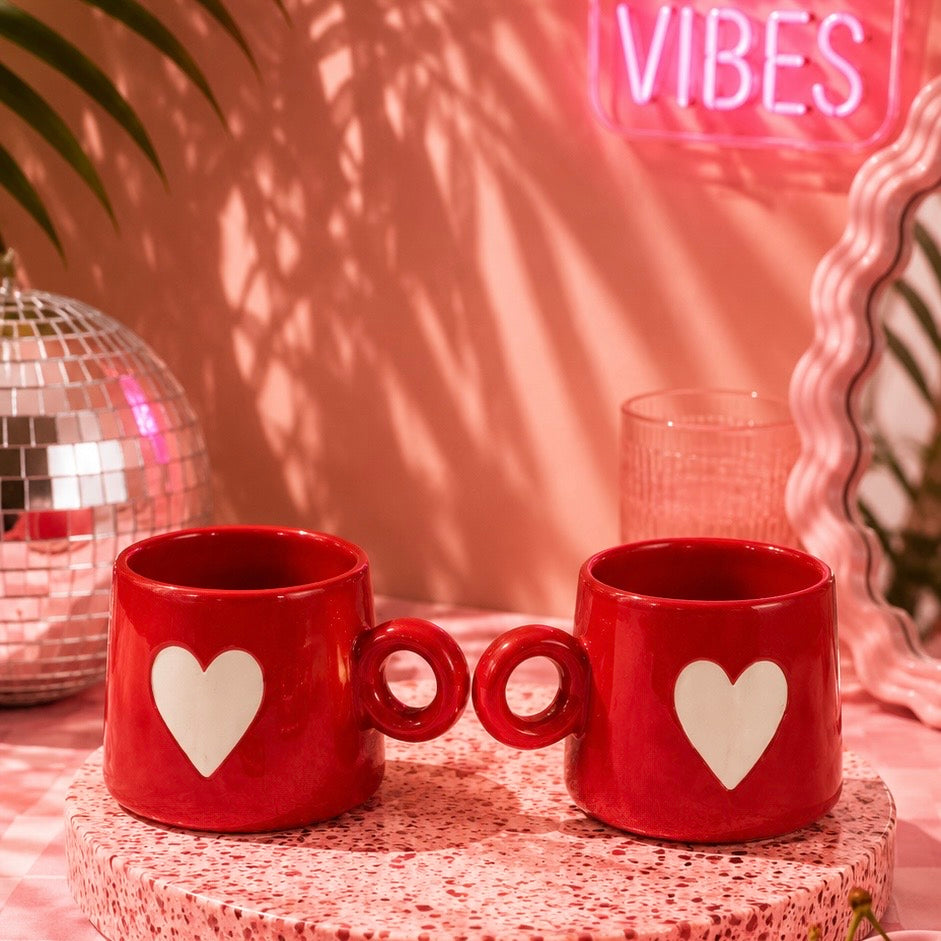 Red Heart is Full Mug - Pack of two