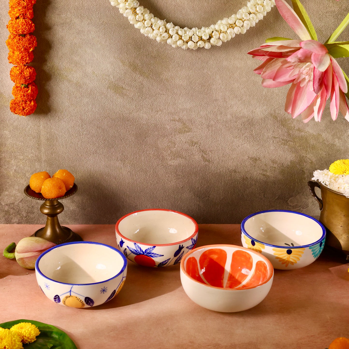 Fruity and Floral All Purpose Bowl Set of 4