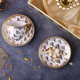 Luxury Victorian Teaset with Gold - Diwali Tray Hamper