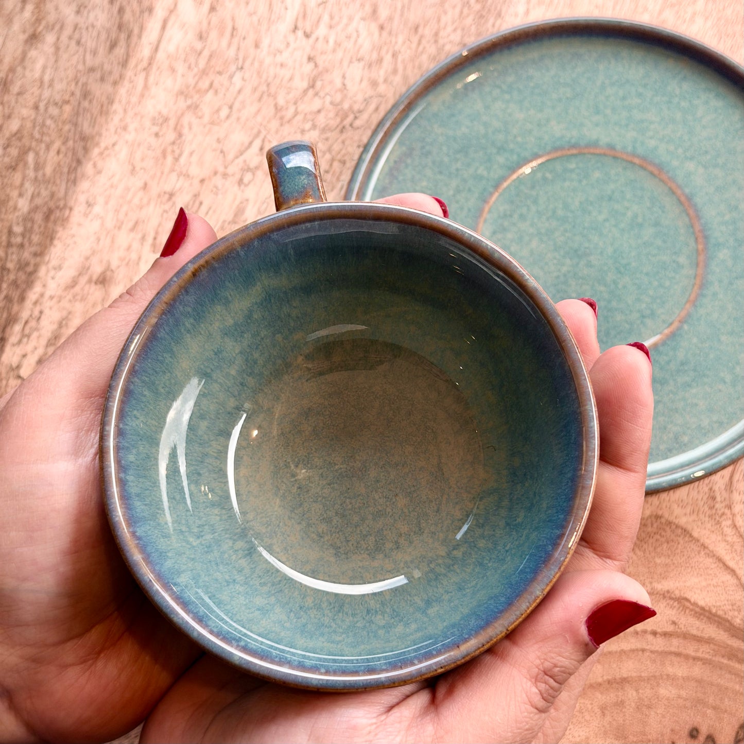 Hazel Wide Cappuccino Cup and Saucer