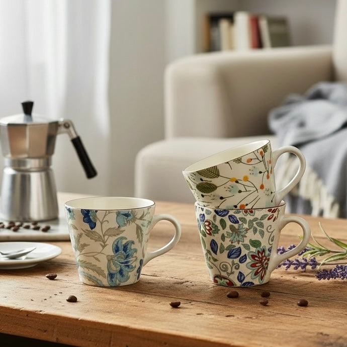 Printed Espresso Cups - Pack of 4