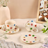 Daisy Handpainted Cup and Saucer